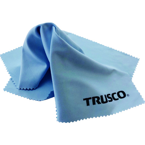 【TRUSCO】ＴＲＵＳＣＯ　メガネふきクロス　ブルー　１枚入　サイズ３０５ｘ３０５